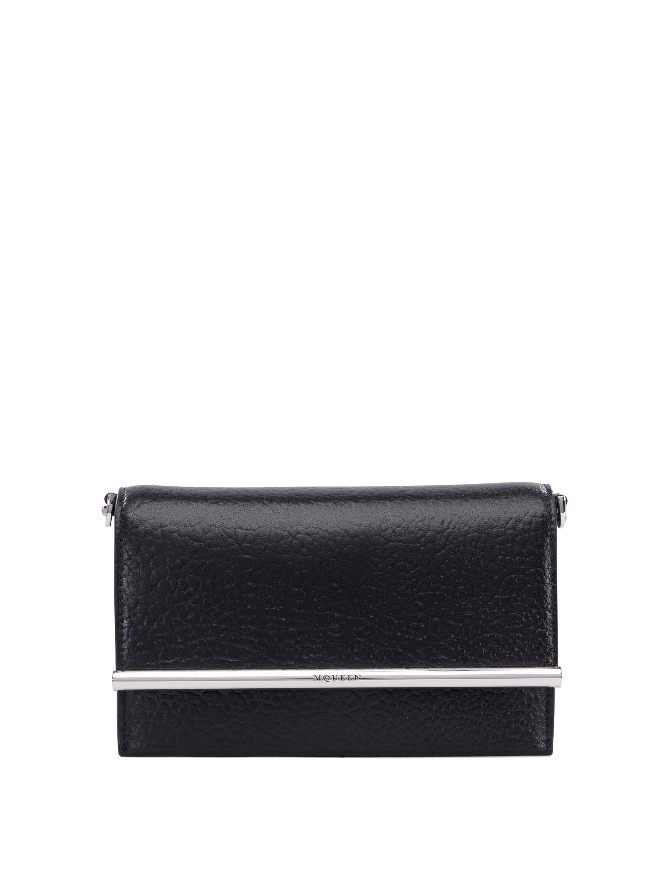 Structured Black Bag with Metallic Accent