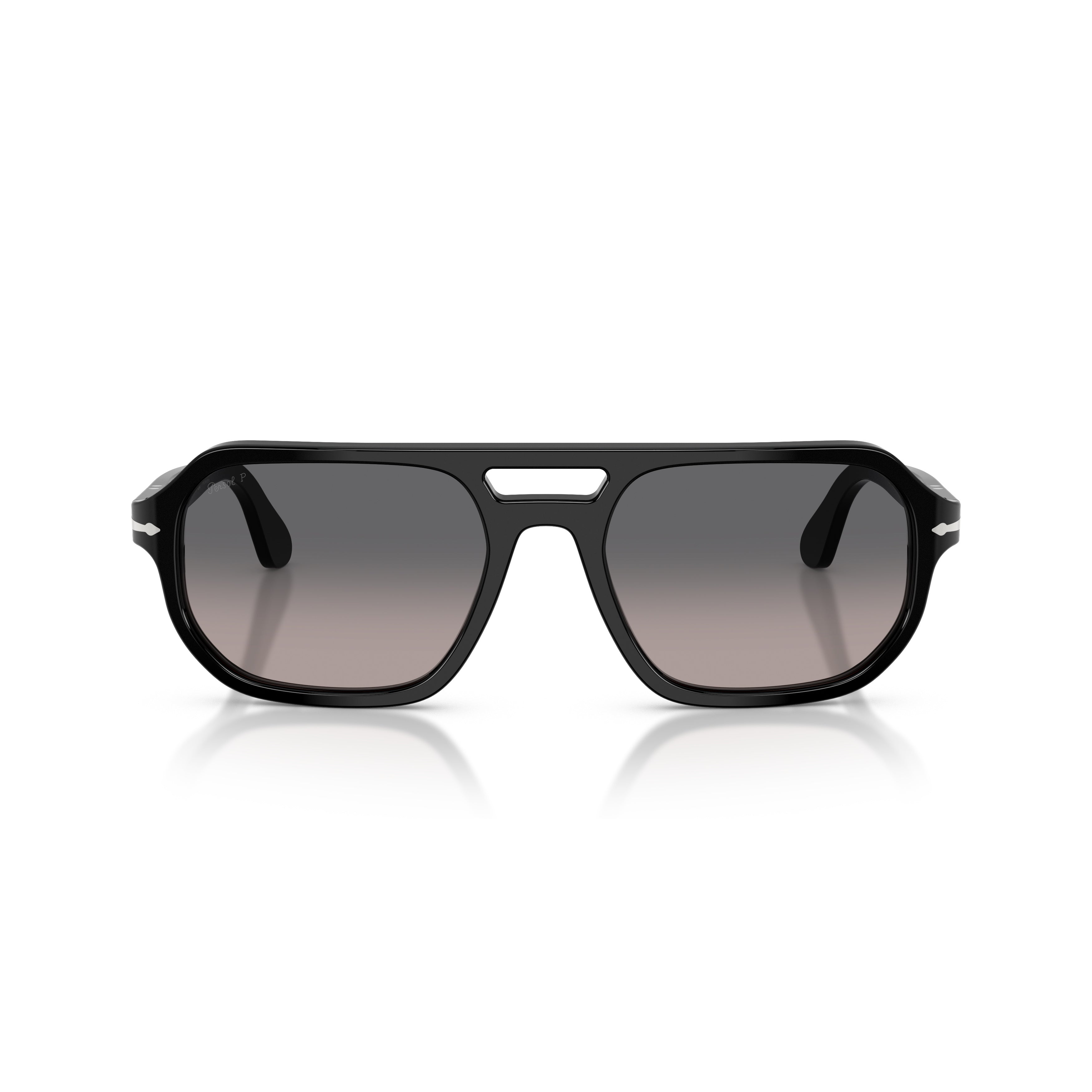 0po3393s Geometric Frame Sunglasses with Double Bridge Design
