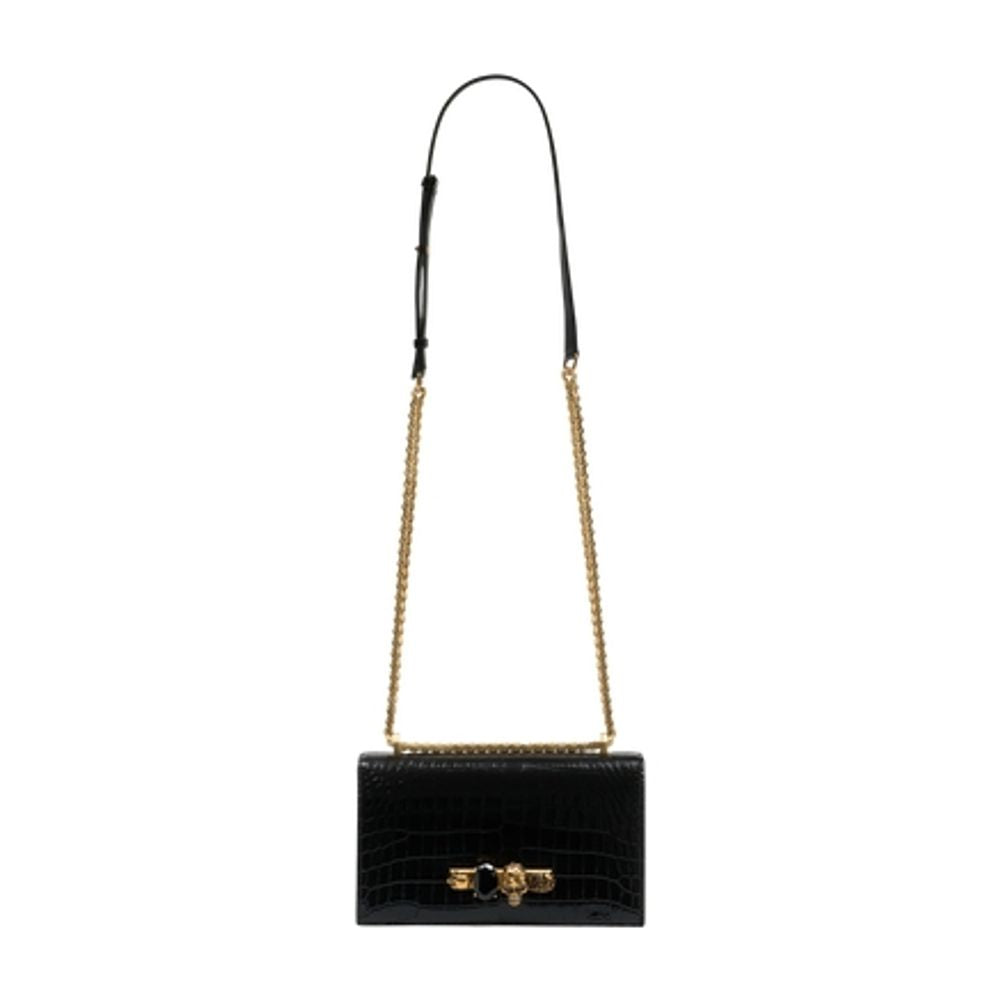 Jewelled Satchel Leather Crossbody