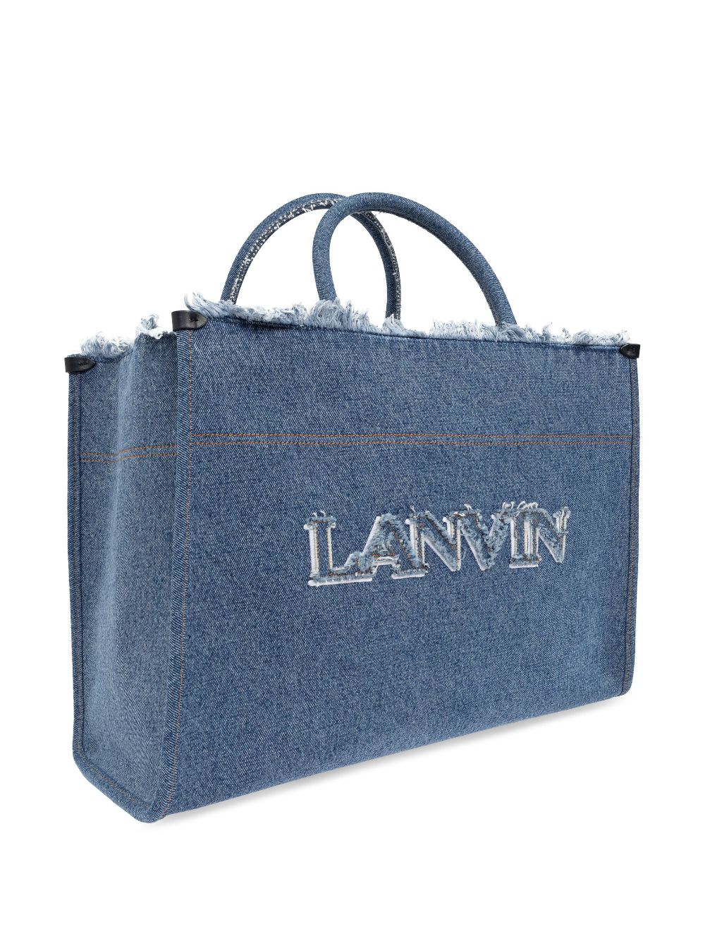 Indigo Blue Washed Denim Tote Bag