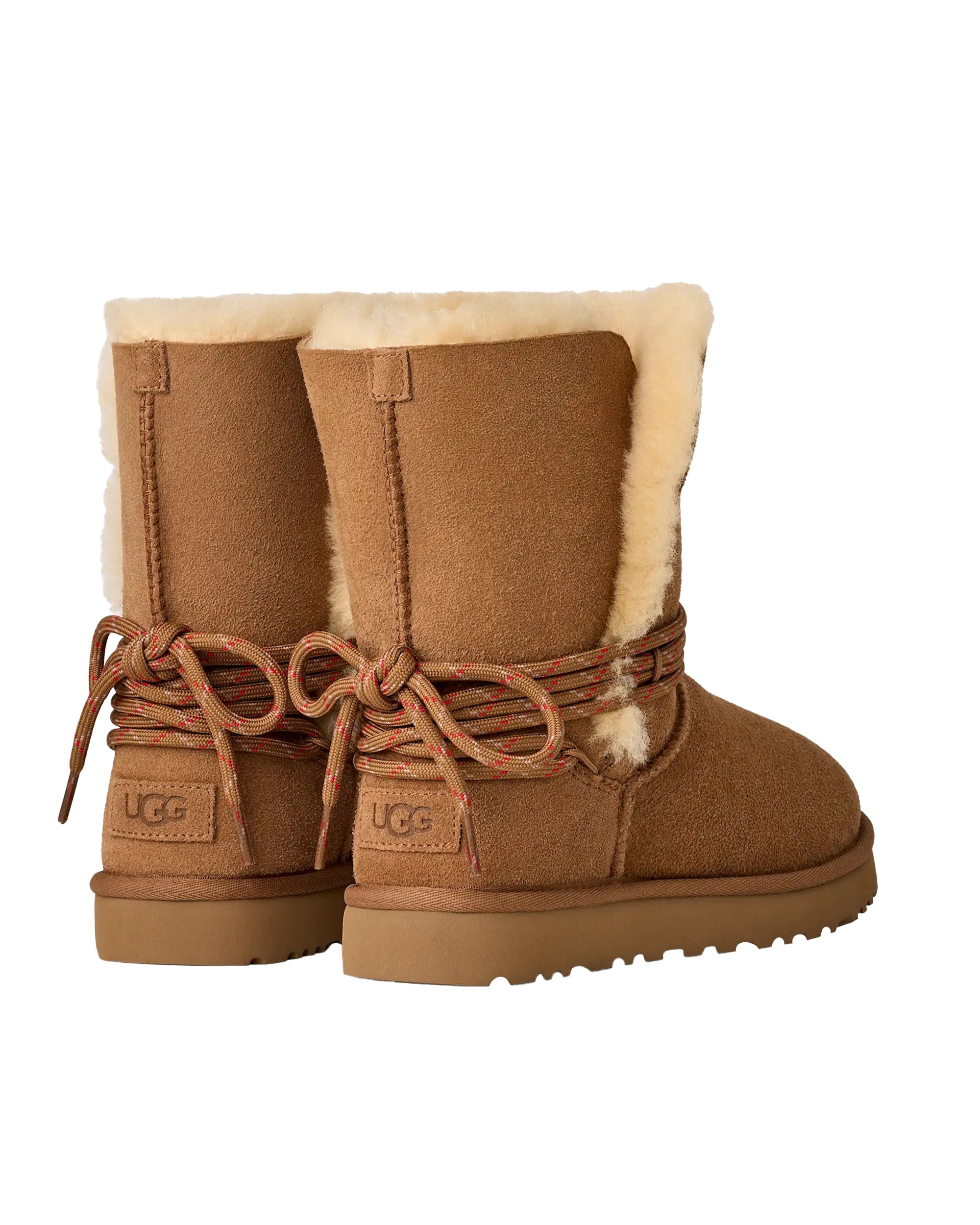 Classic Bailey Tie Ankle Boots in Reverse Shearling