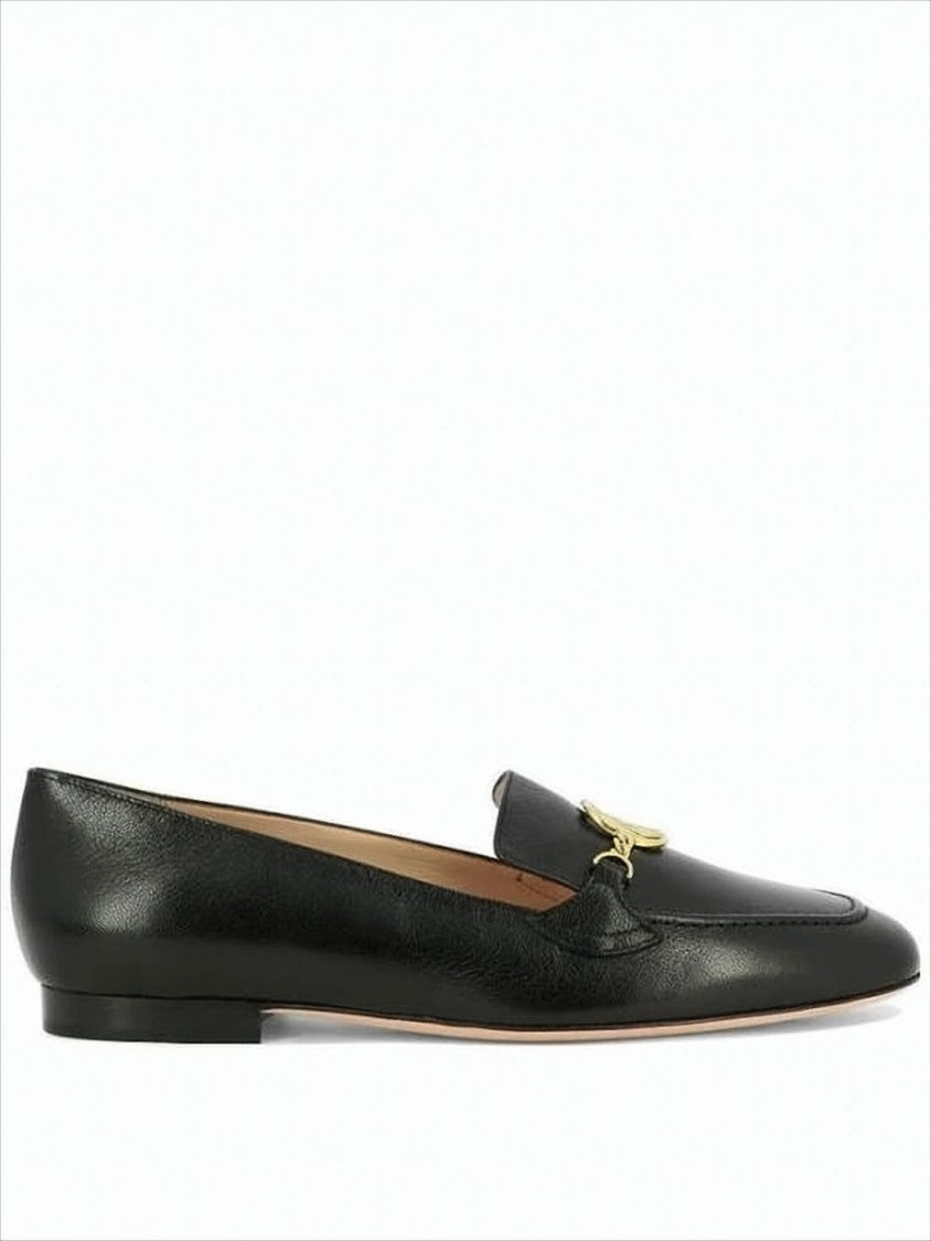 Polished Black Leather Loafers