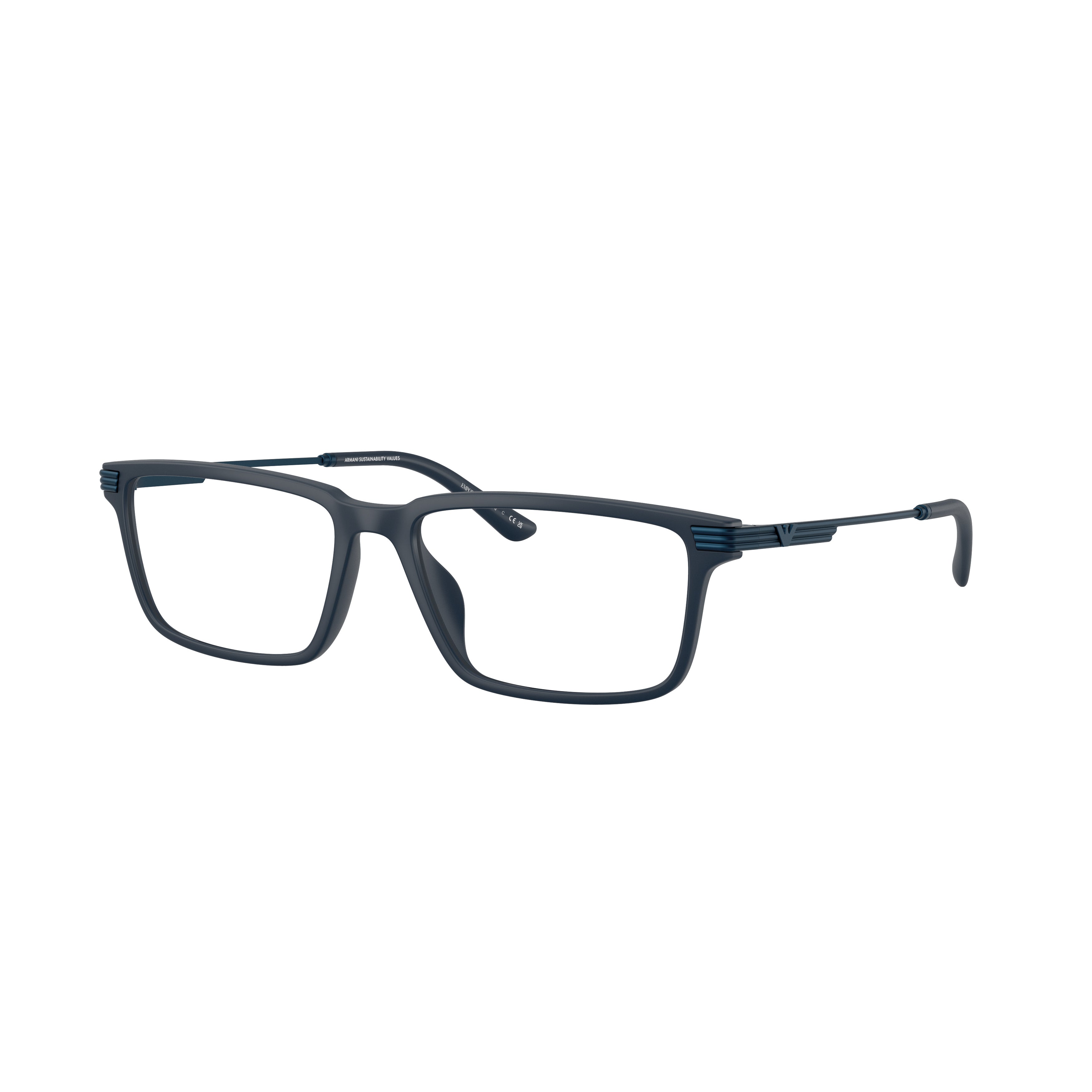 0ea3268u Rectangular Matte Finish Eyeglasses with Textured Temples