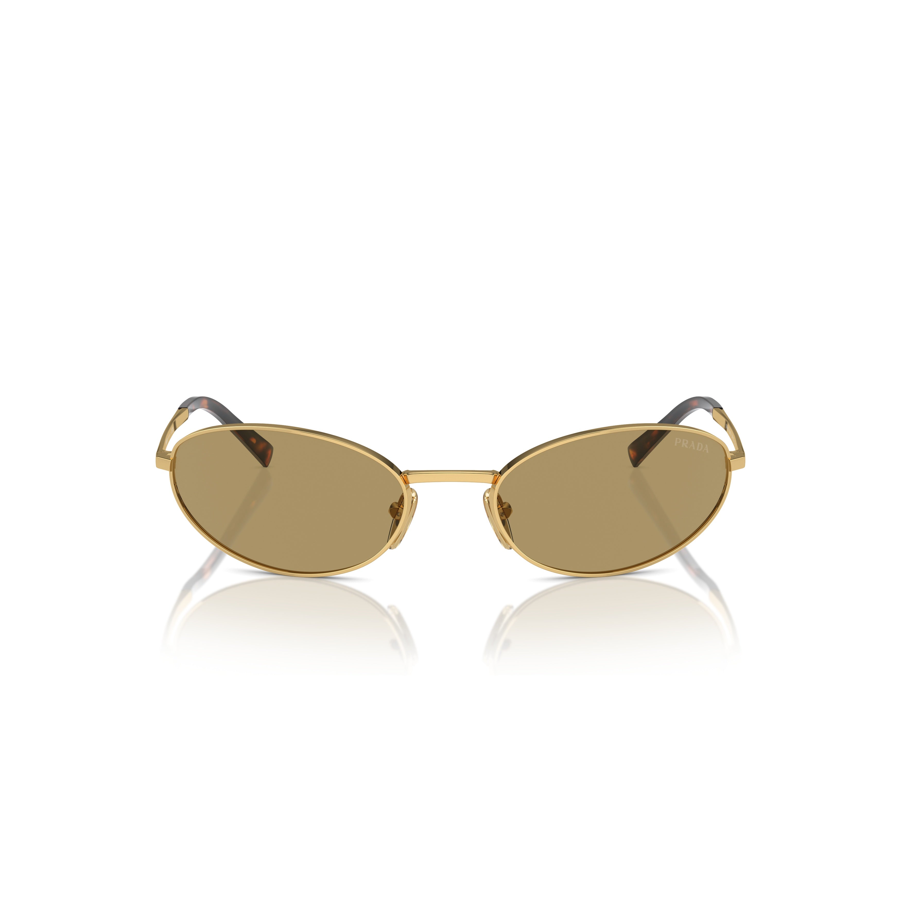0pr A59s Oval Gold-Toned Metal Frame Sunglasses