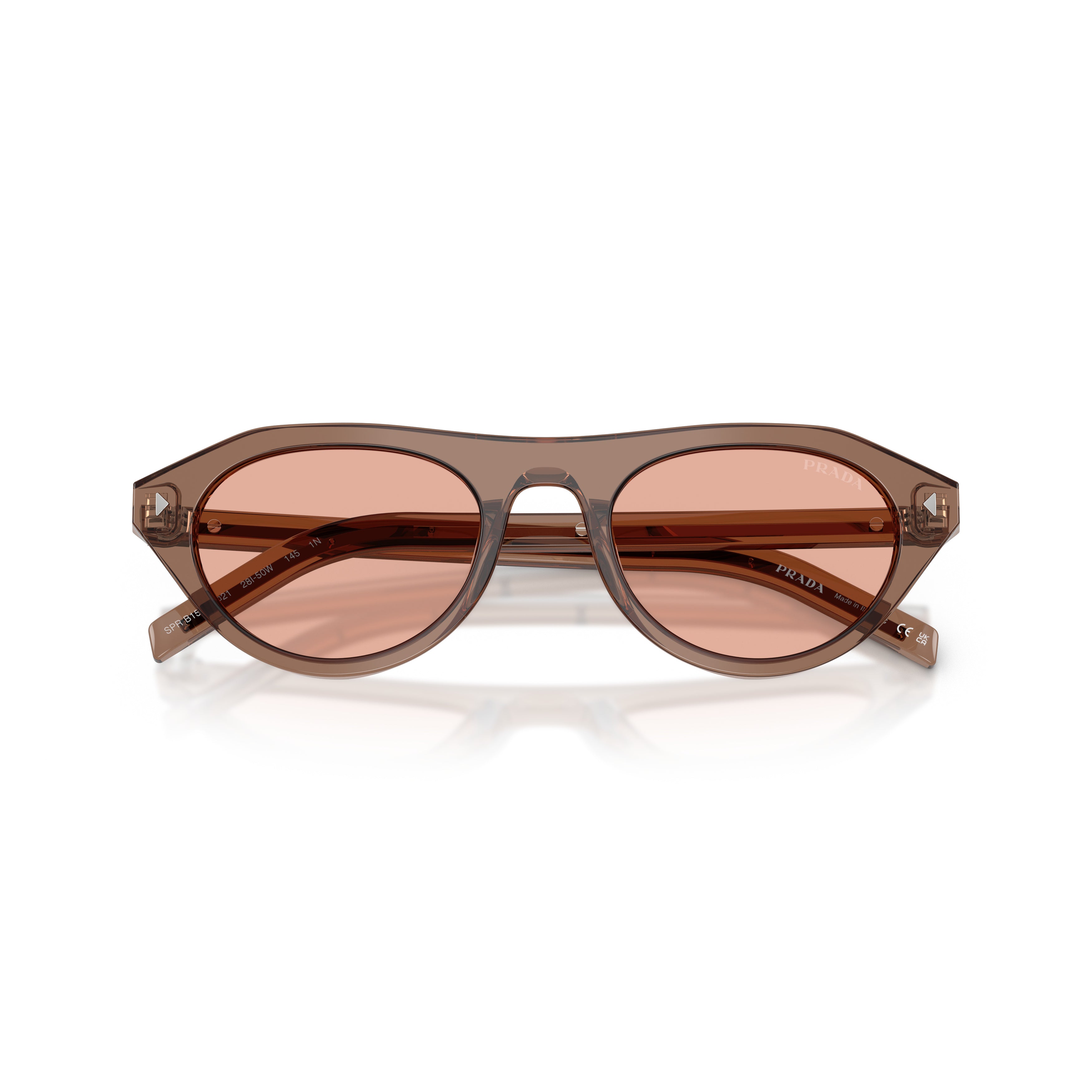 0pr B15s Translucent Brown Acetate Sunglasses