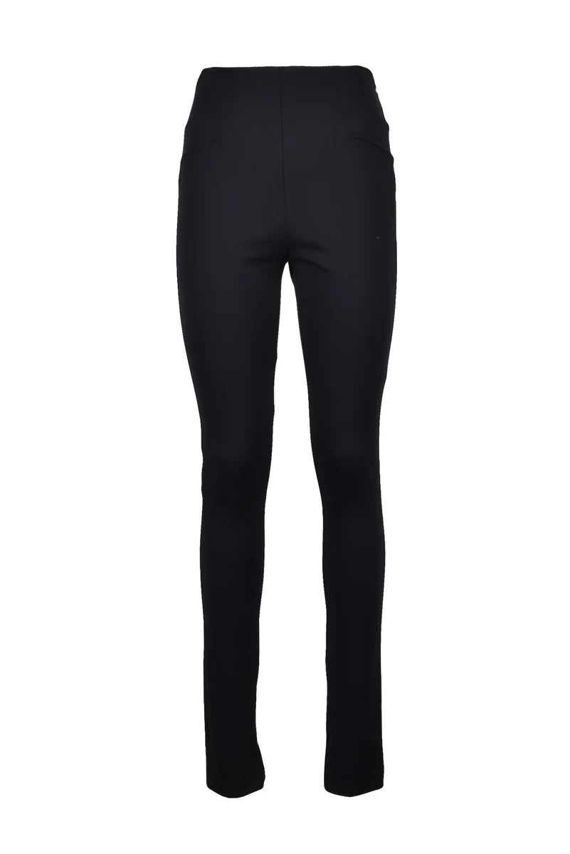 Leggings Pants with Zip - Black