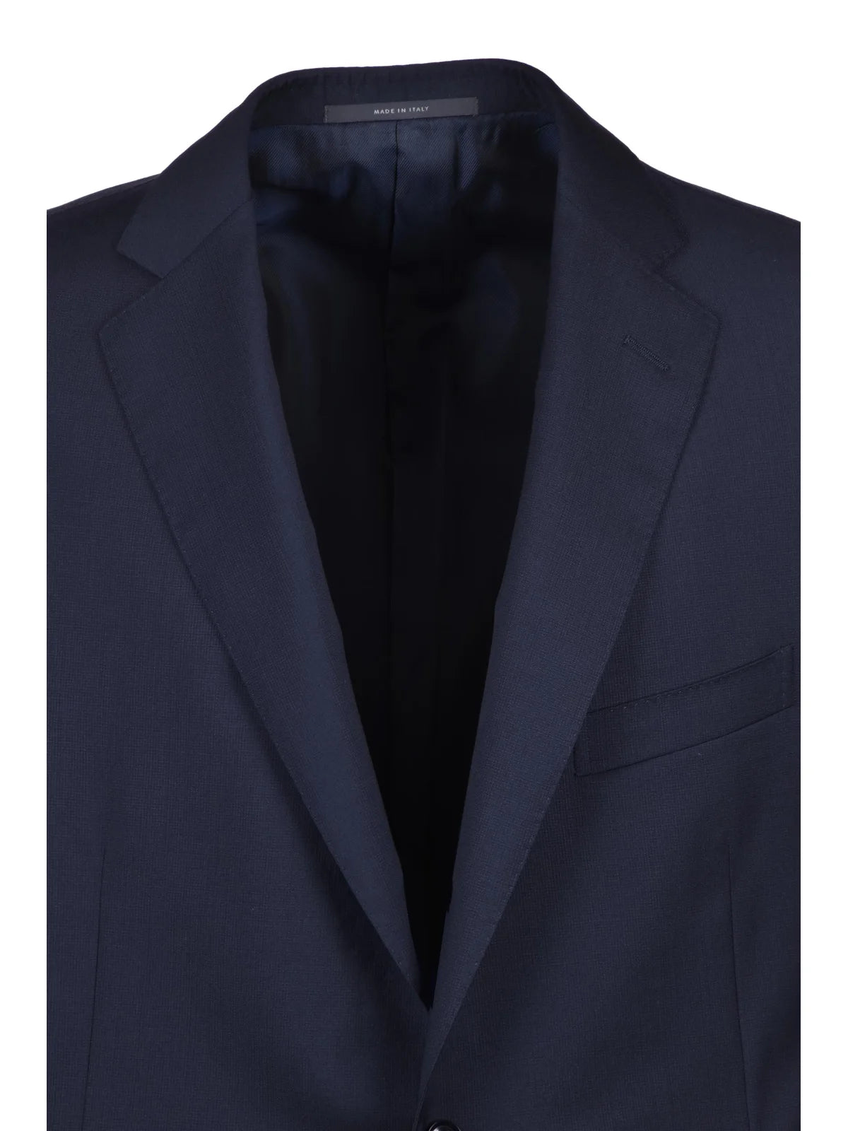 Navy Blue Wool Men Rounded Jacket
