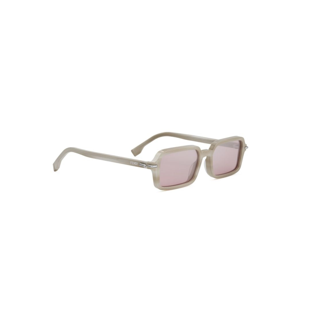 Fe40174i Translucent Acetate Rectangular Sunglasses
