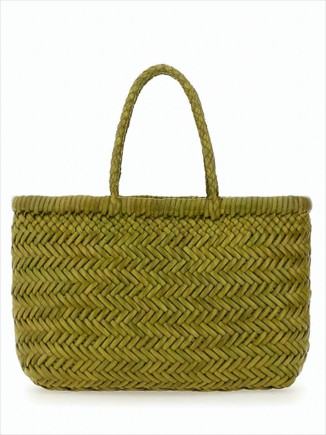 Mini Woven Buffalo Leather Tote