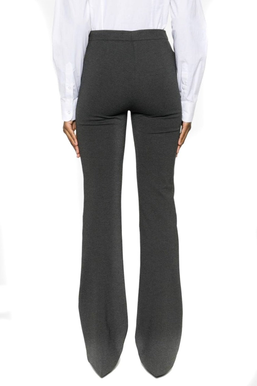Flared Grey Trousers With Tailored Silhouette