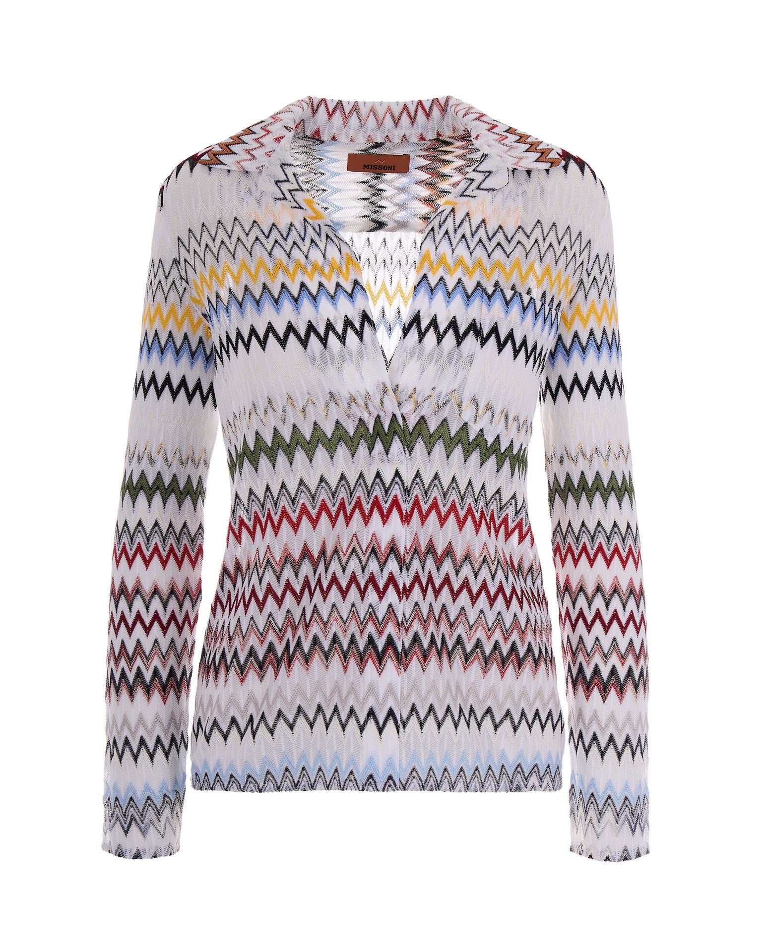 Zig Zag Viscose Polo Shirt