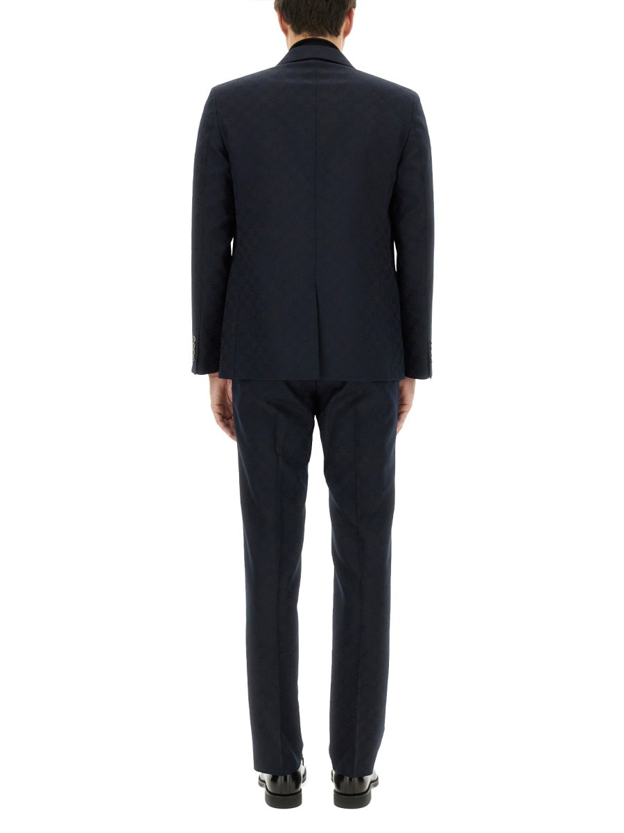 Textured Wool Jacquard Dress with Tailored Silhouette