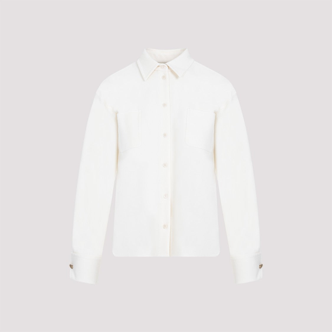 Tirolo White Virgin Wool Shirt Jacket