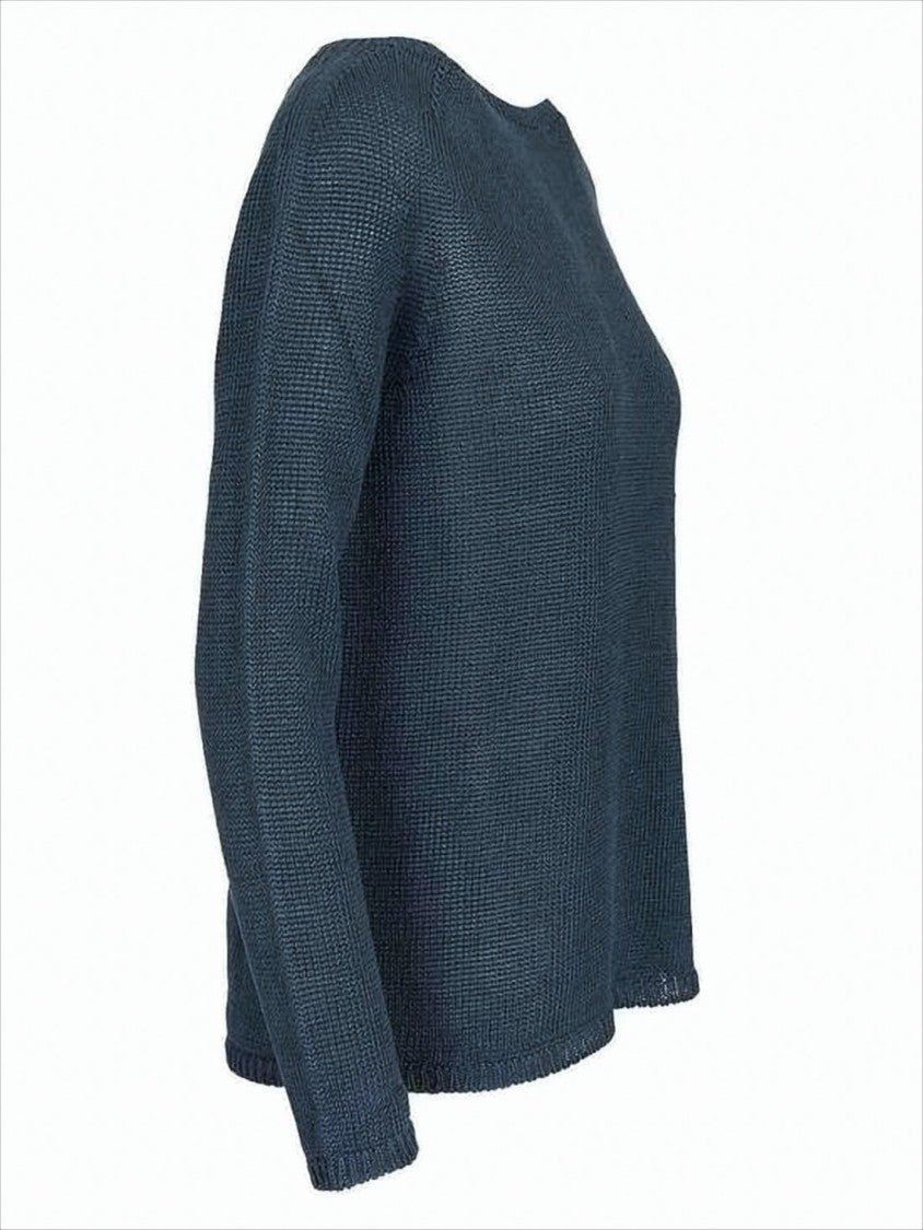 Relaxed-Fit Linen Sweater with Textured Knit Design
