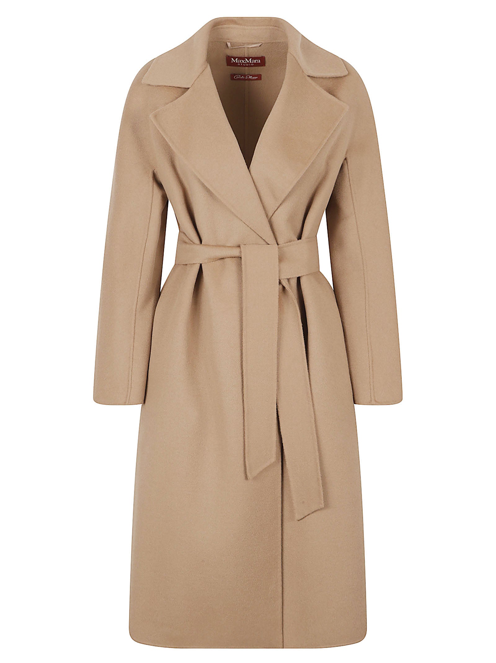 Long Wrap Coat With Matching Belt