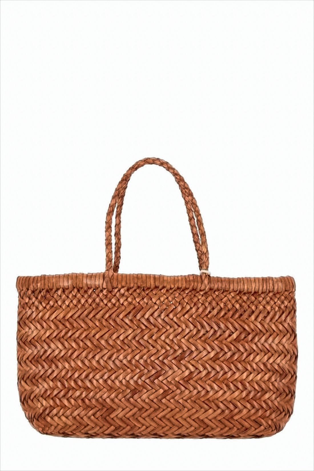 Mini Woven Tote Bag with Braided Handles