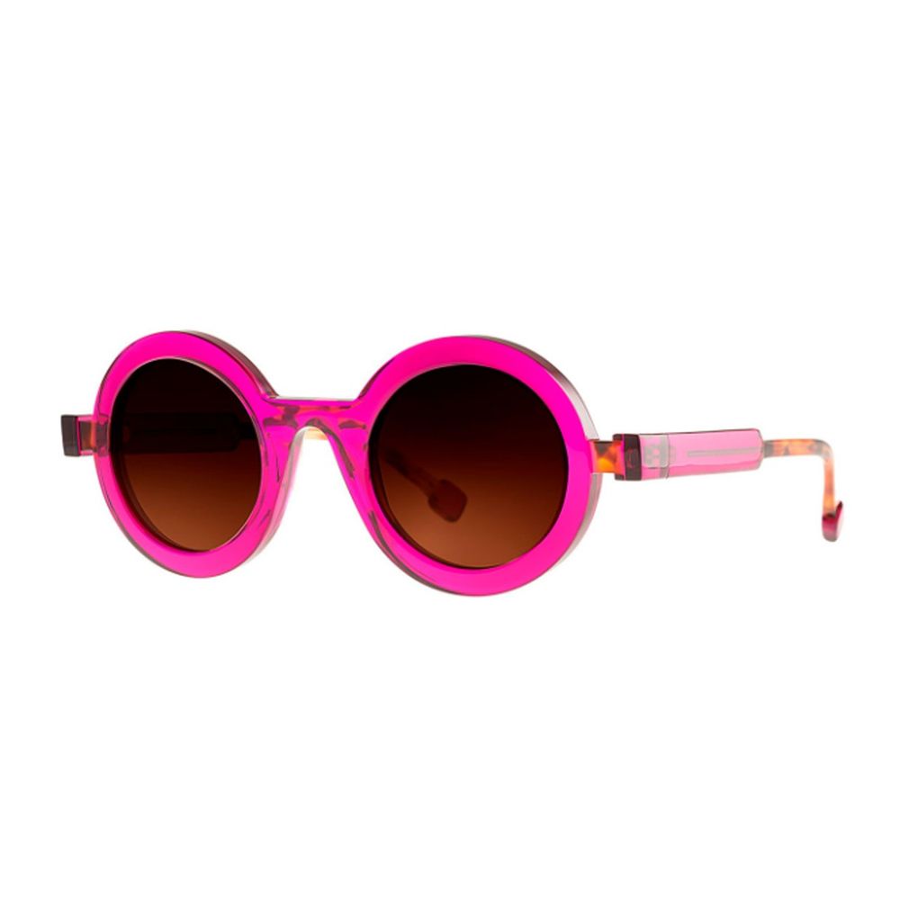Cassette Oversized Round Sunglasses With Multicolored Temples