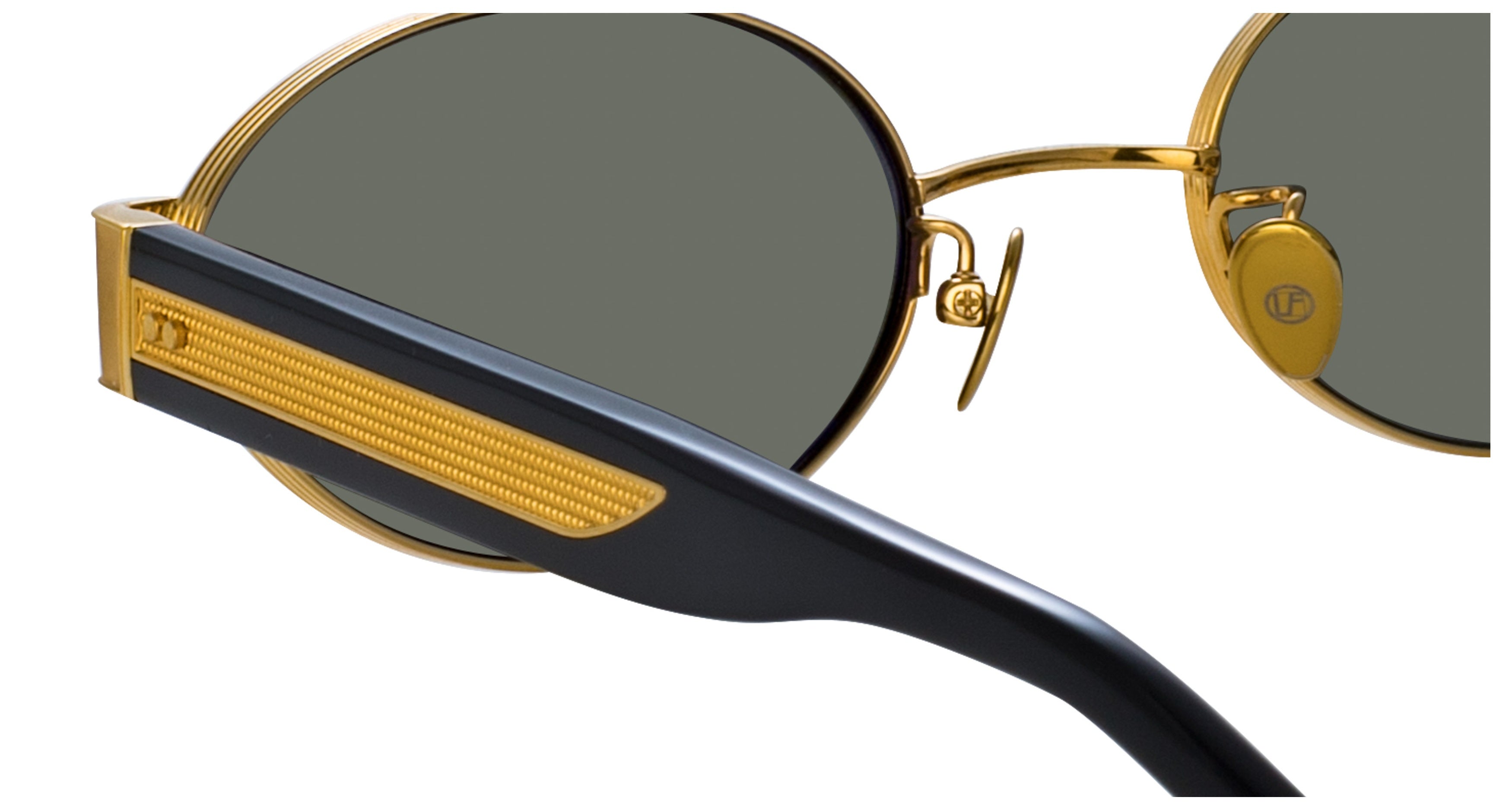 Lfl Round Lens Sunglasses with Gold Frame