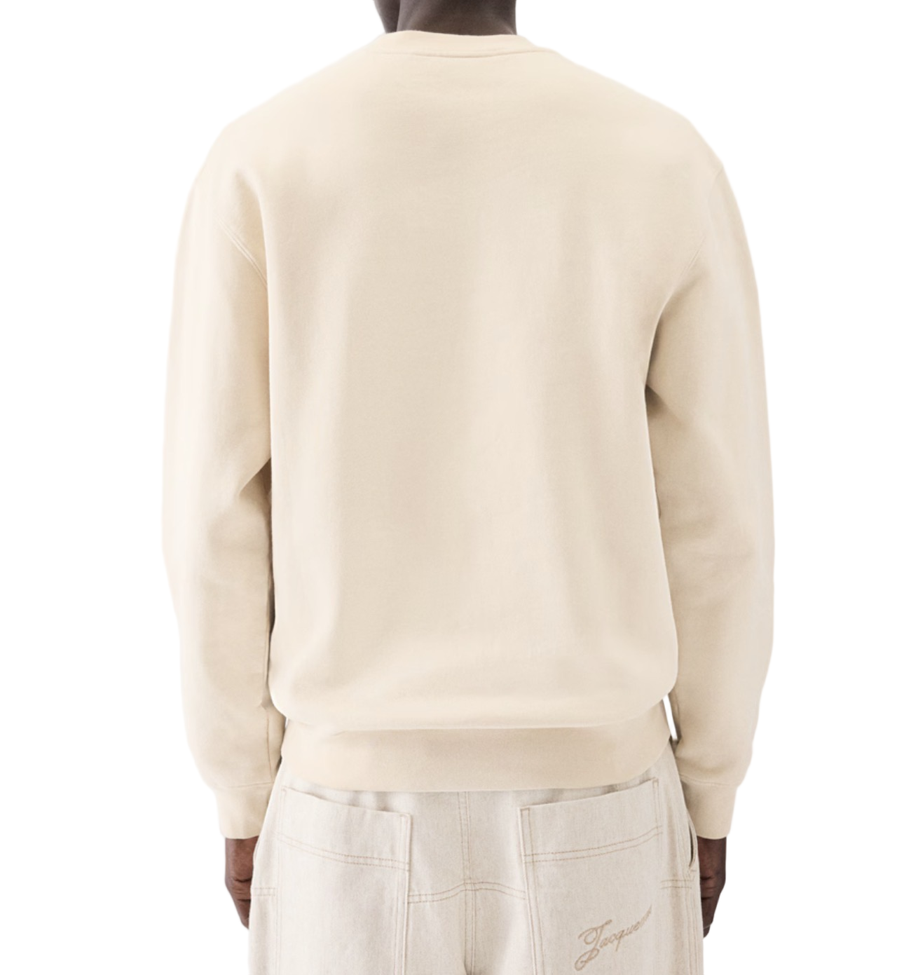 Organic Cotton Fleece Sweatshirt with Gros-Grain Logo