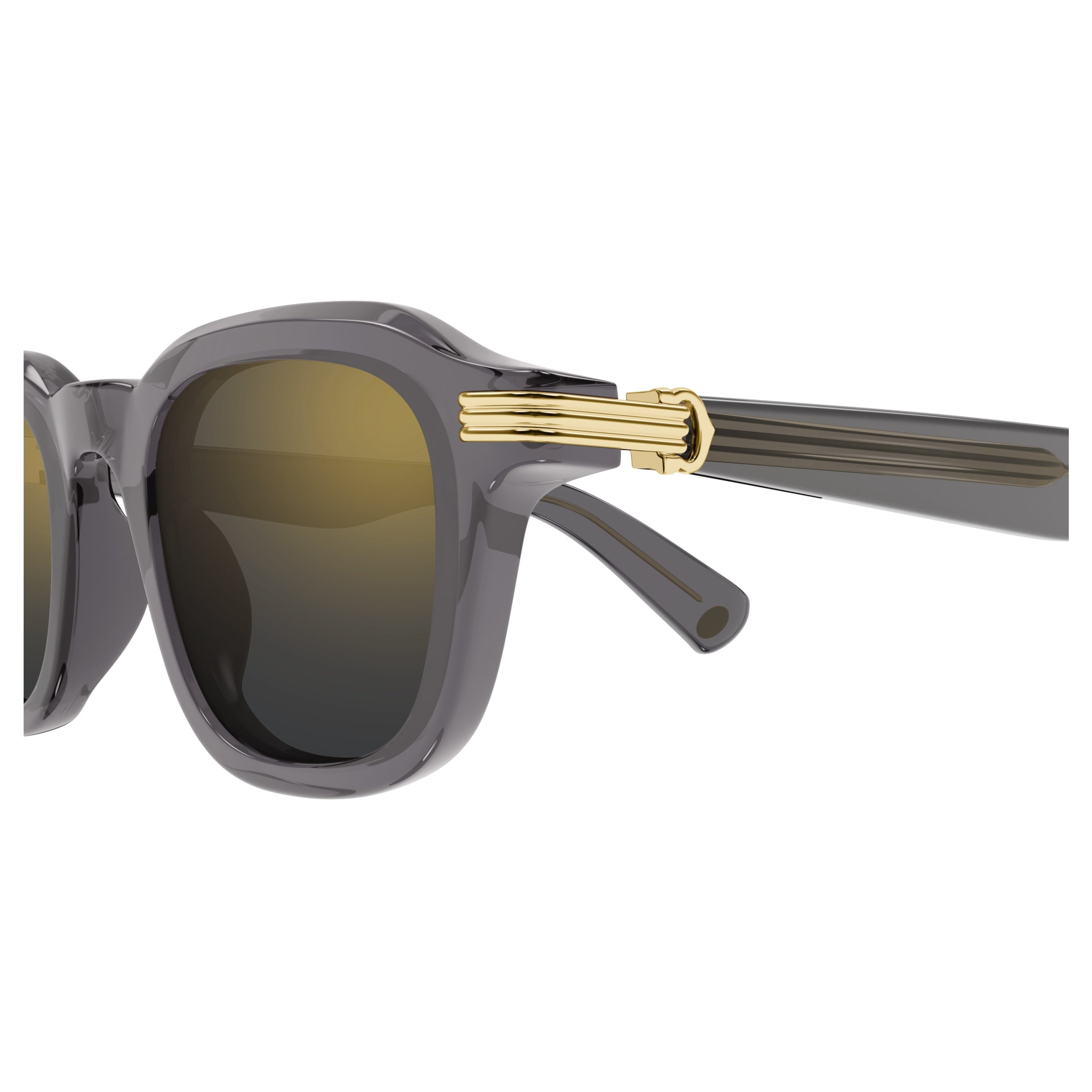 Square Frame Sunglasses In Translucent Dark Grey