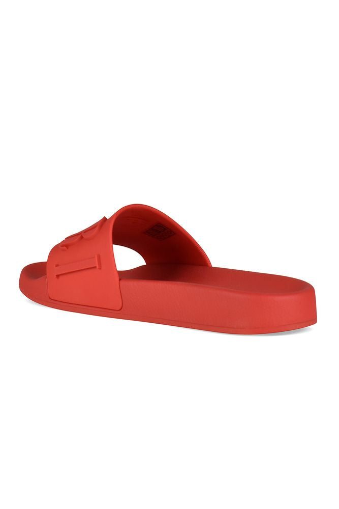 Matte Red Rubber Slides