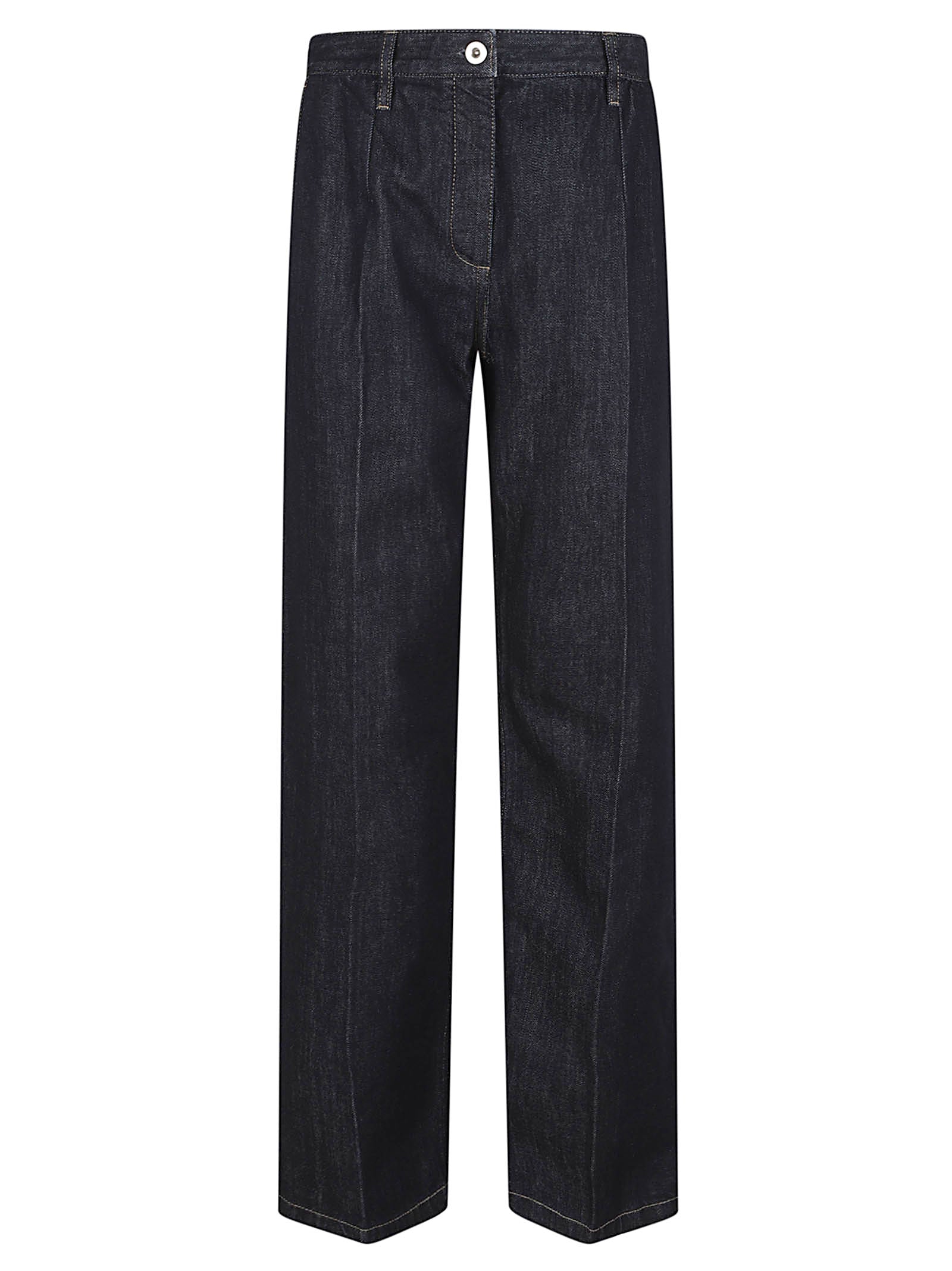 Straight-Leg Trousers with High Waist