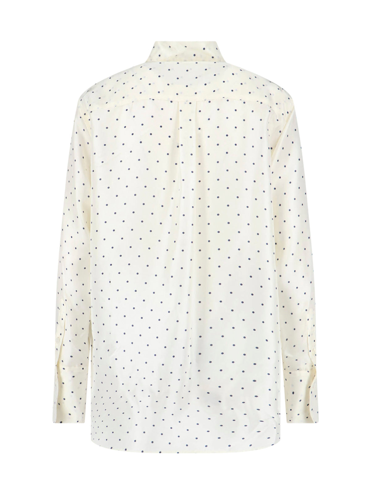 Silk Shirt With All-Over Polka Dot Pattern
