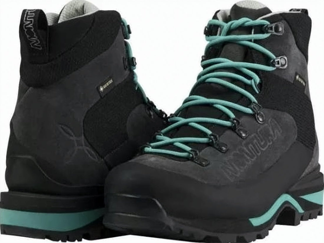 High-Top Black and Dark Grey Hiking Boots