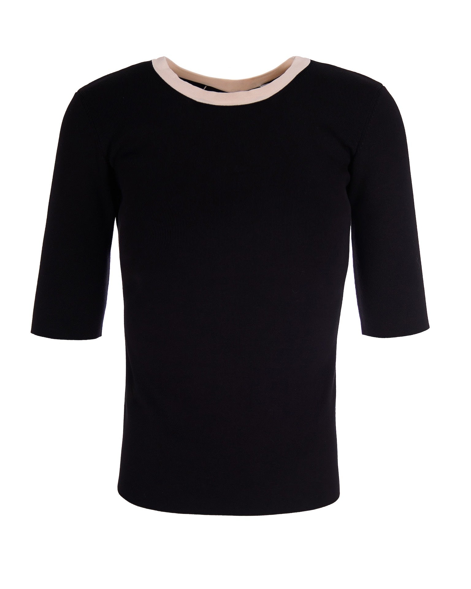 Knitted Top With Viscose Bands