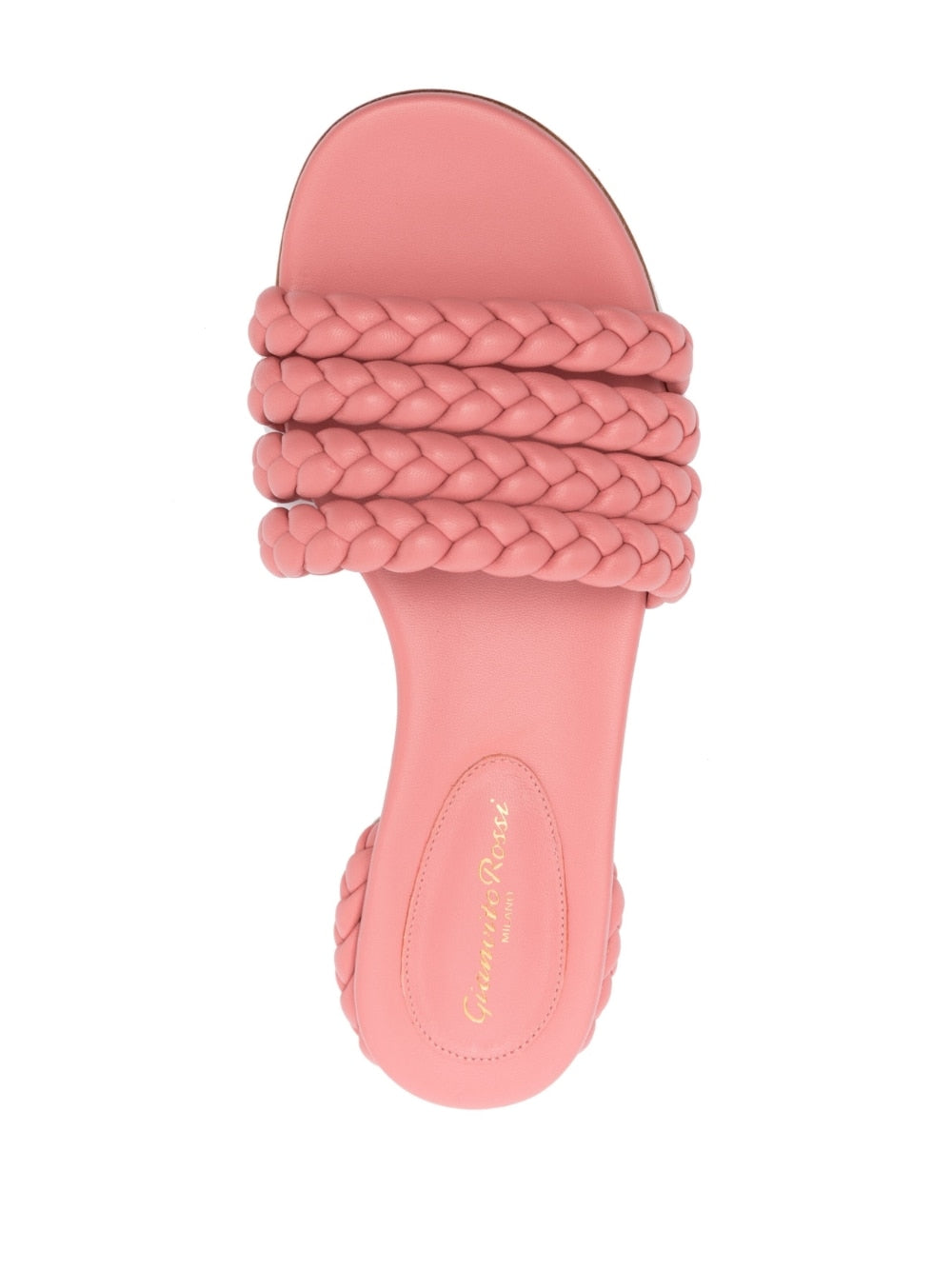 Ischia Nappa Braided Leather Flat Sandals