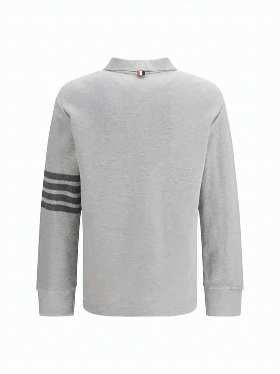 Textured Piqué Long Sleeve Polo Shirt