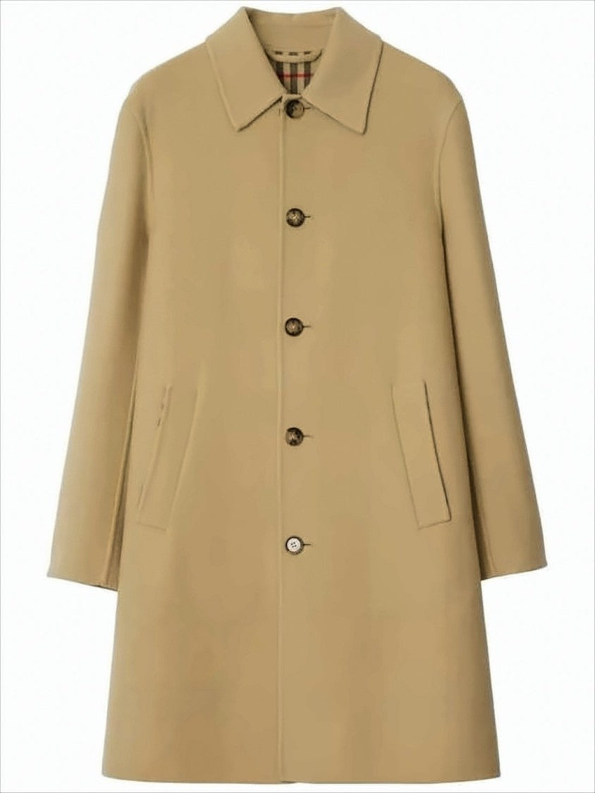 Mid-Length Brown Wool Coat