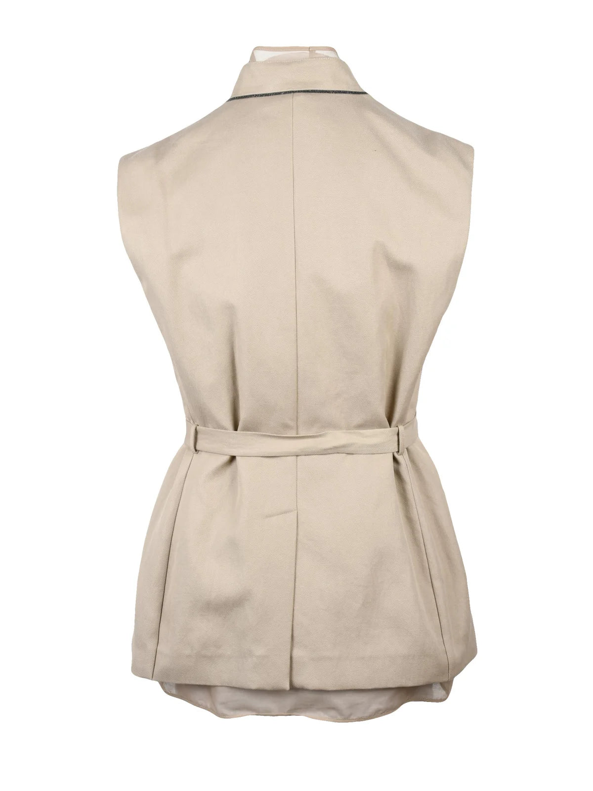 Cotton/Linen Vest - Beige