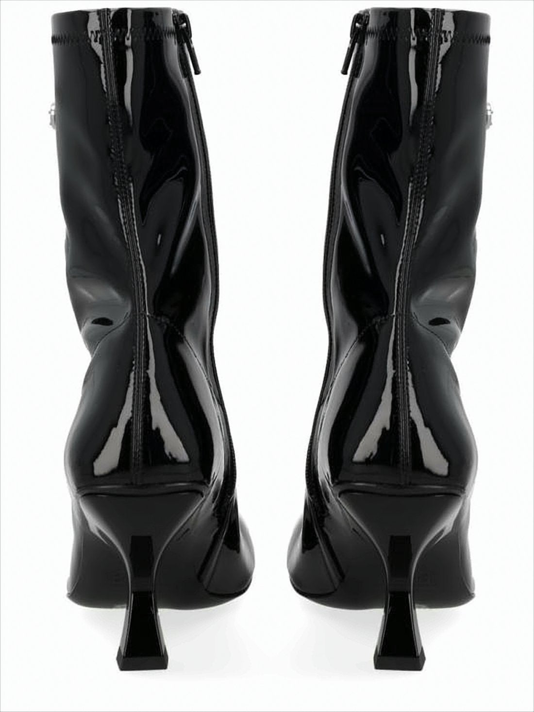 Ankle-Length Boots with Sculpted Kitten Heel