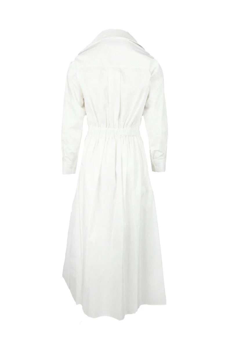 Long Cotton Dress - White