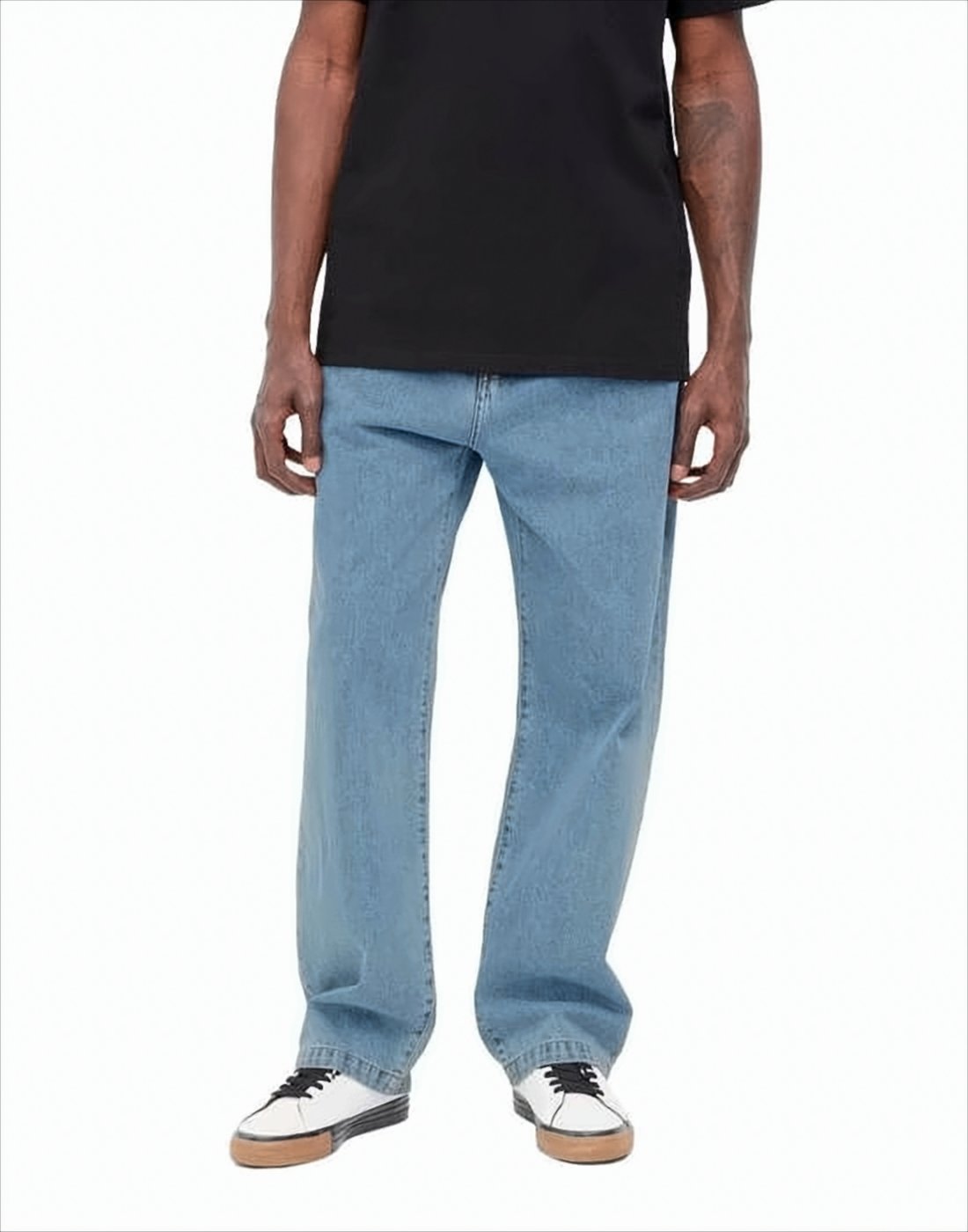 Relaxed Fit Light Blue Denim Pants