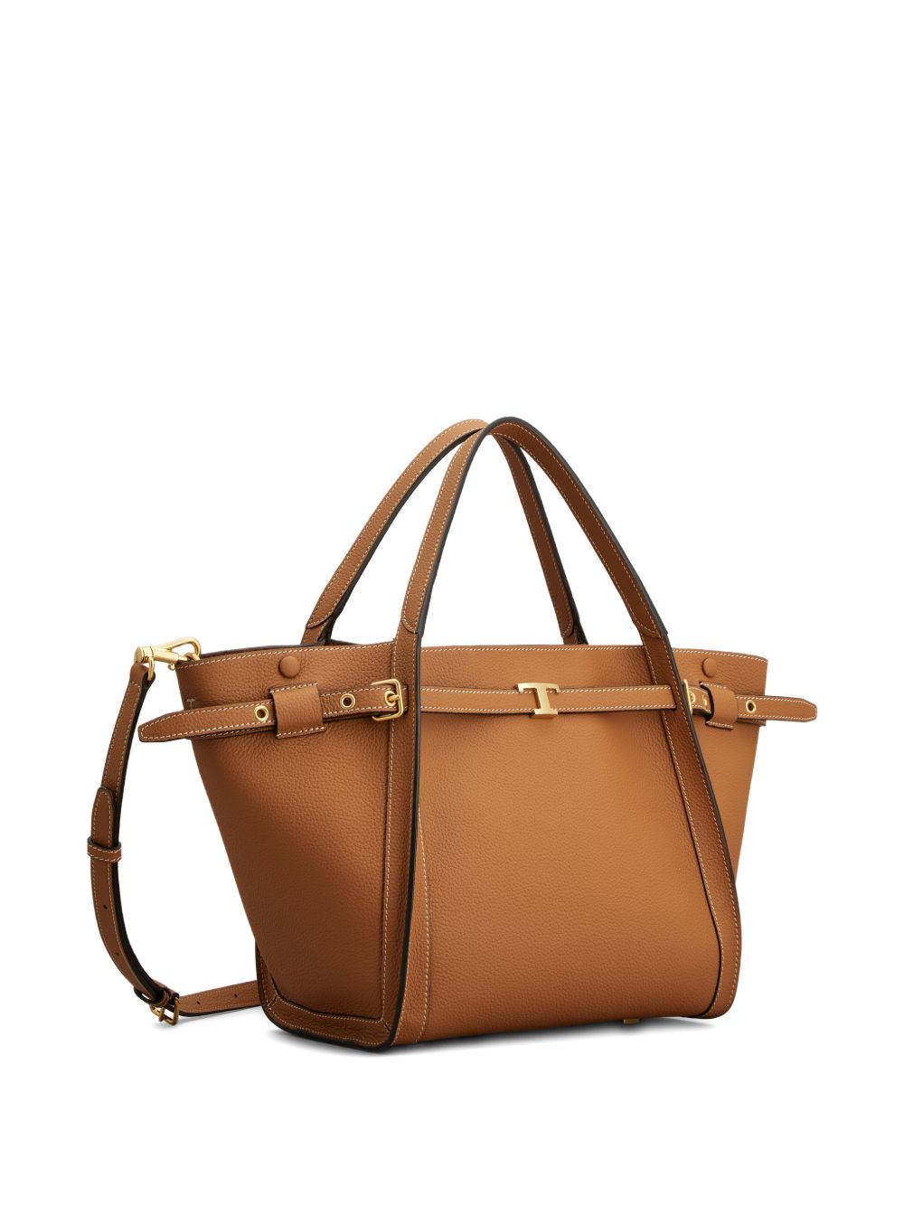 Trapezoidal Brown Handbag