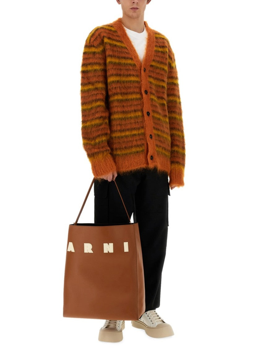 Relaxed Fit Black Wool Pants With Cargo Pockets