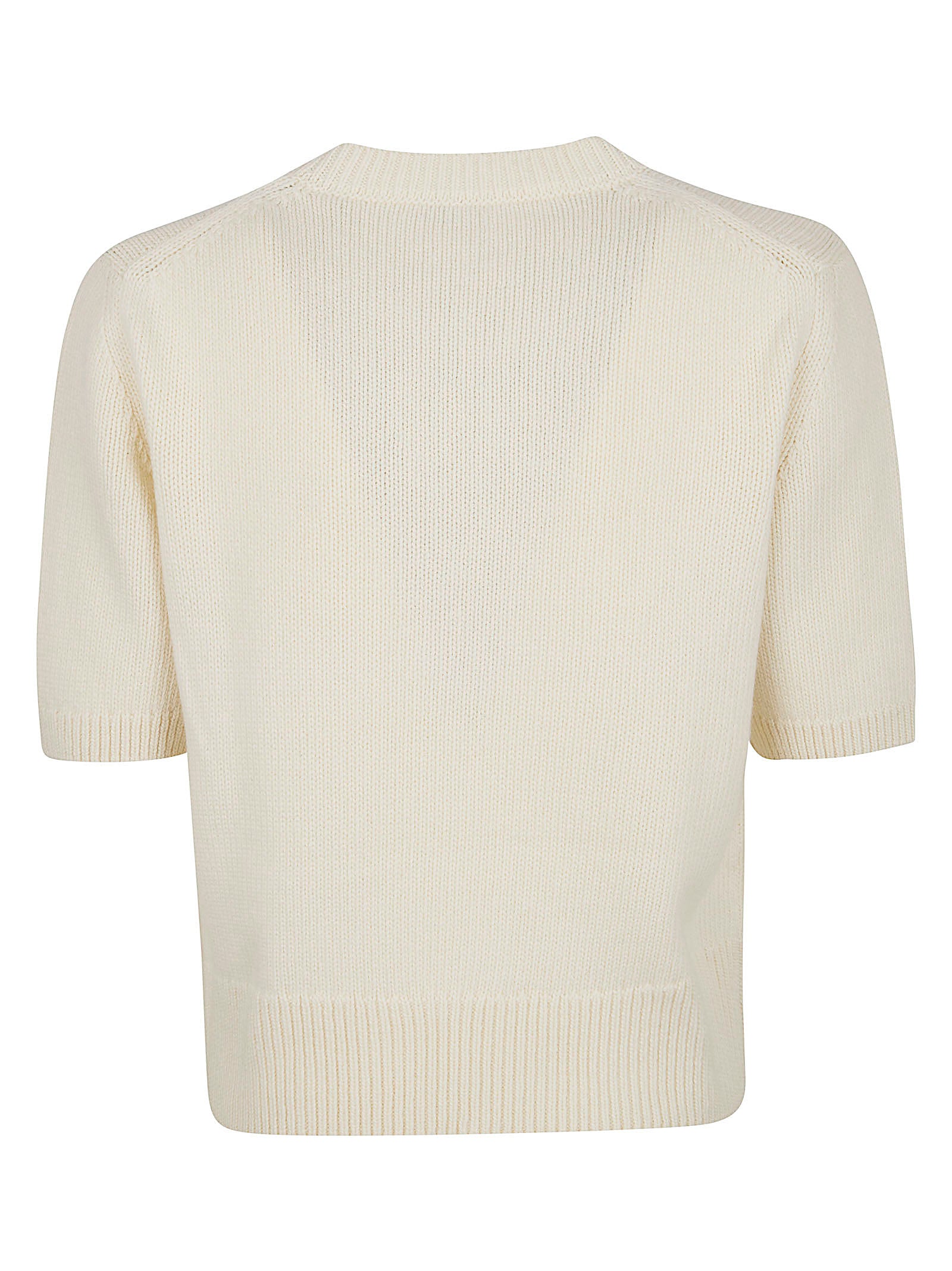 Cropped Short-Sleeved Knit Top