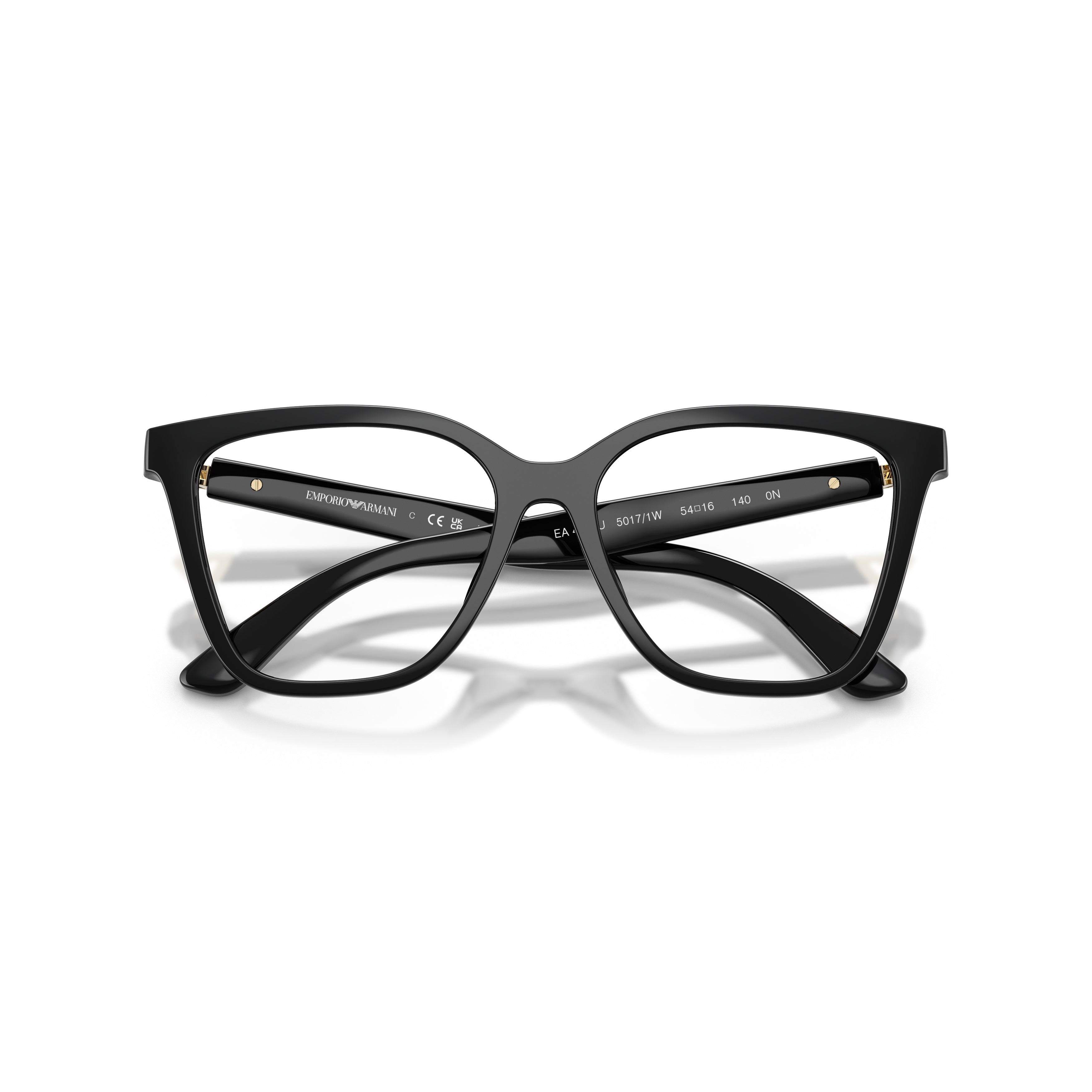 0ea4254u Bold Square Frame Eyeglasses with Glossy Finish