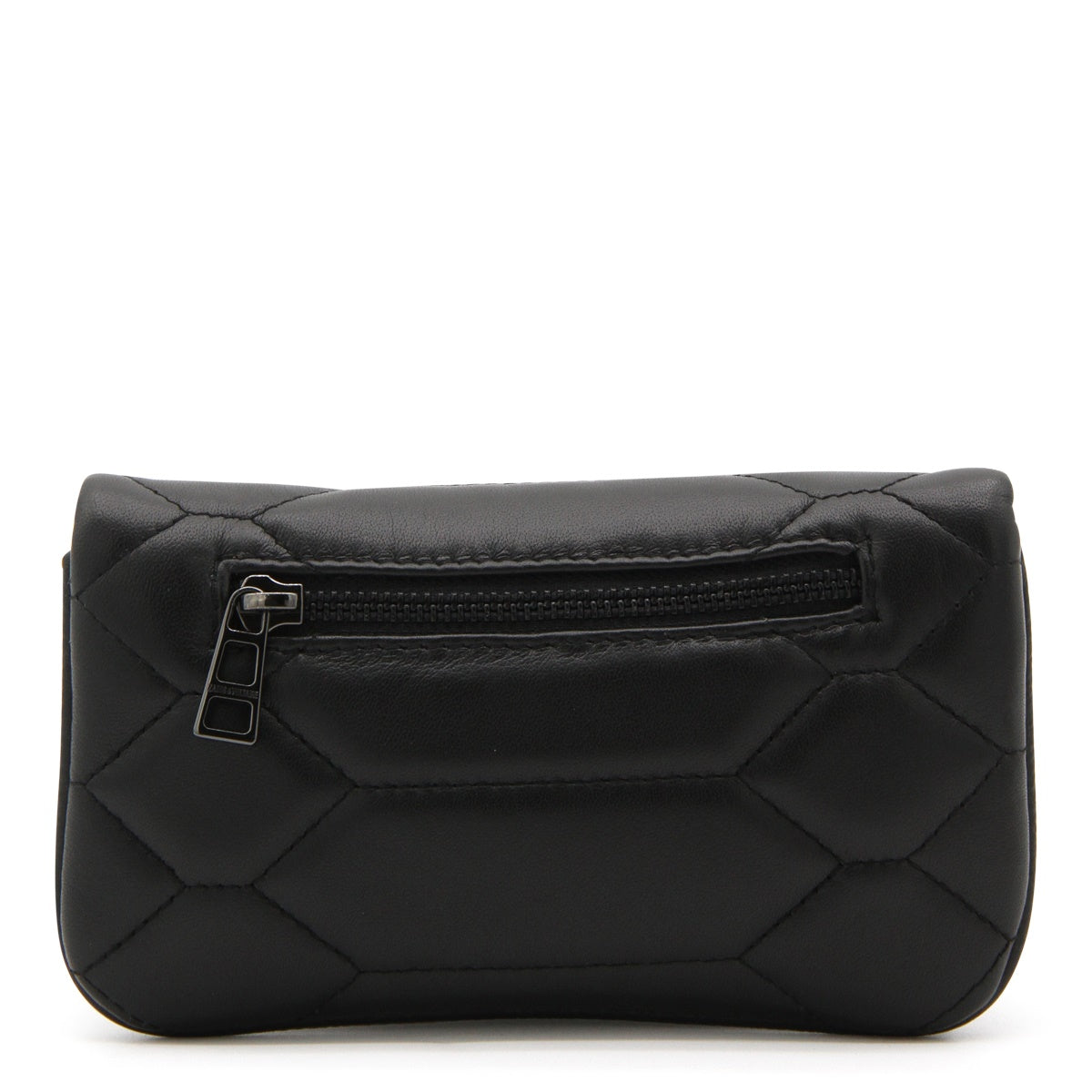 Quilted Black Leather Rock Nano XL Shoulder Bag