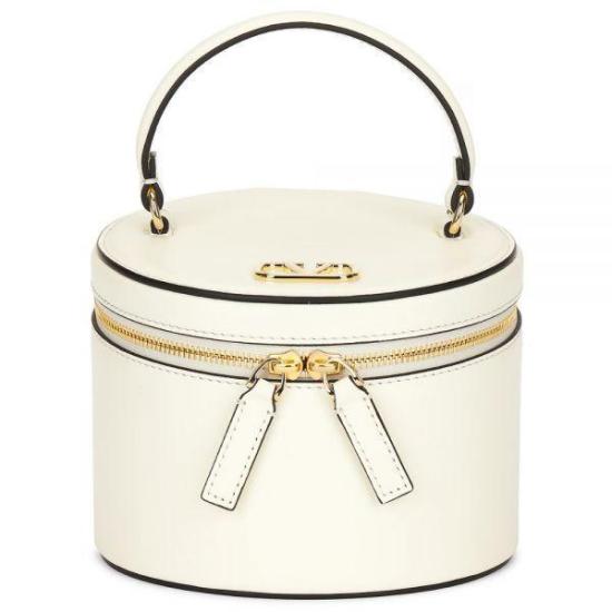 Structured Calf Leather Tote with Zip-Around Closure