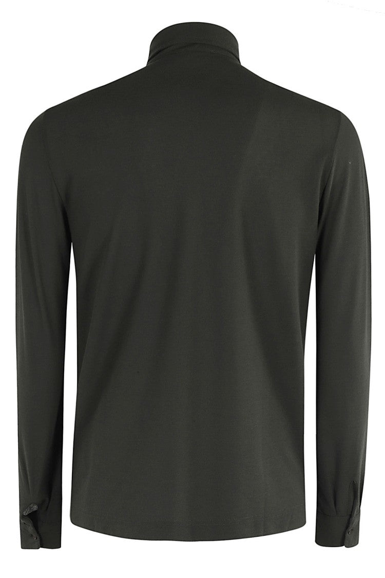 Soft Ice Cotton Dark Green Slim Fit Polo Shirt