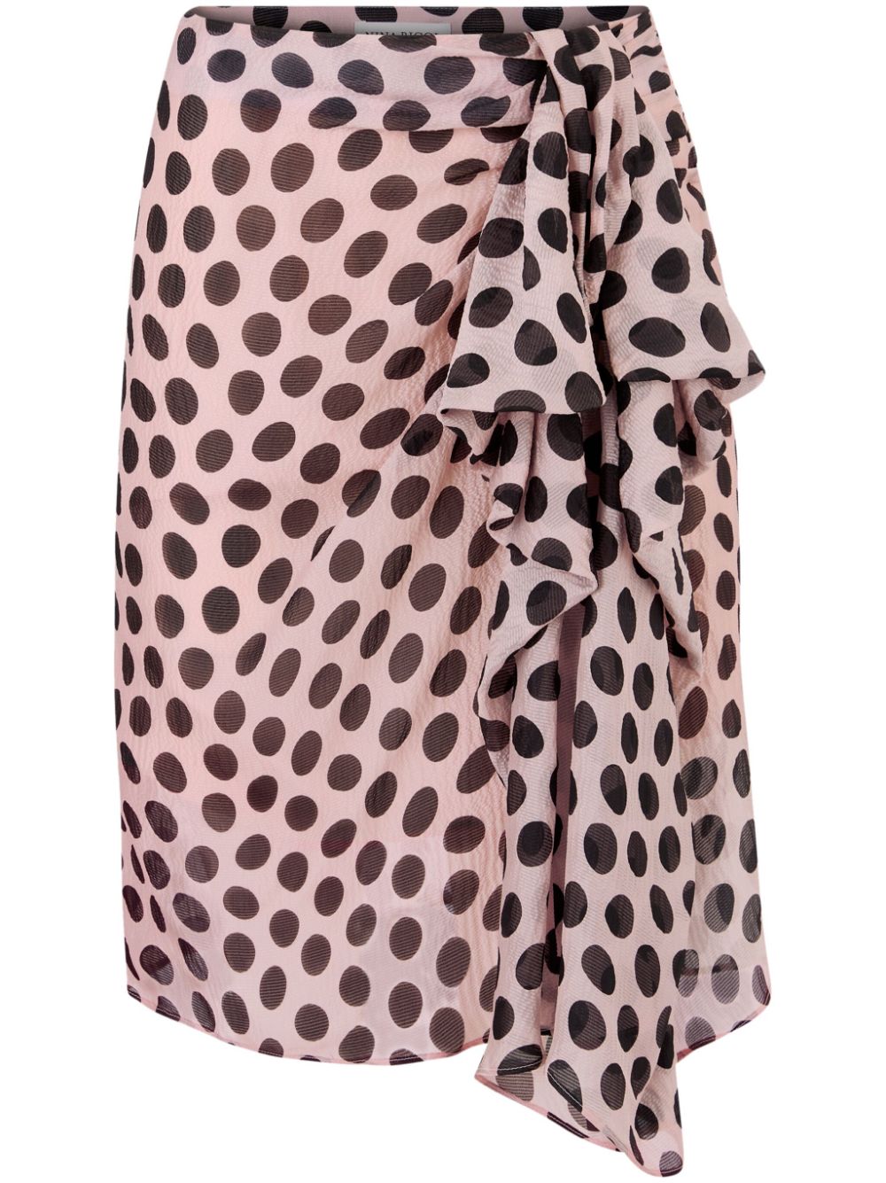 High-Waisted Silk Skirt