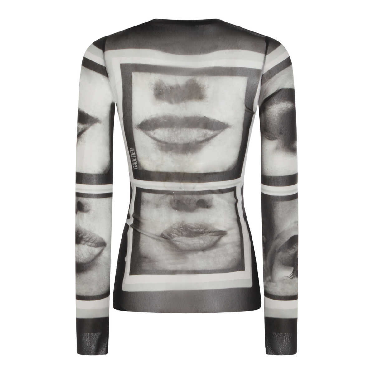 Long-Sleeved Top with Monochrome Photographic Print
