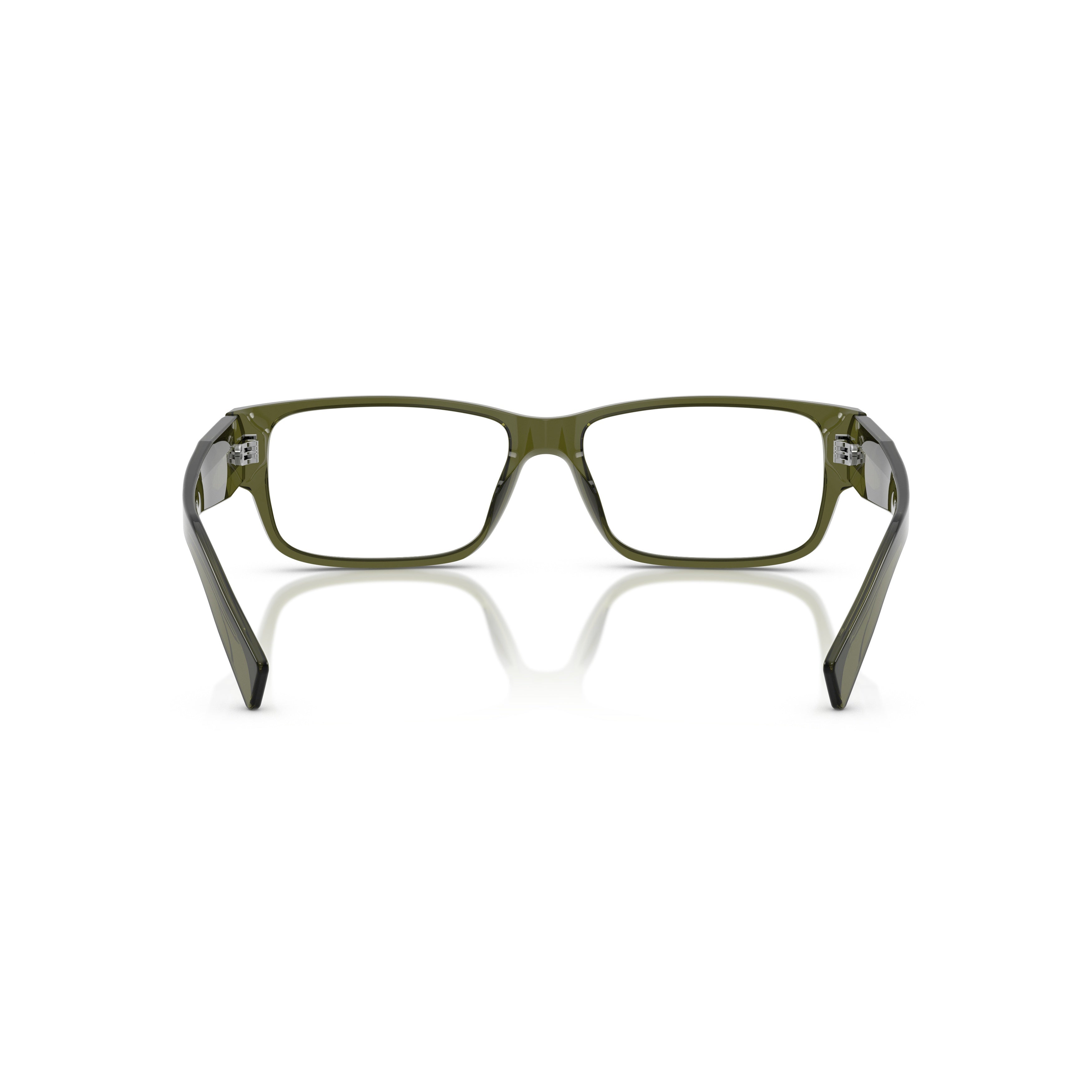 0pr B09v Translucent Olive Green Acetate Rectangular Eyeglasses