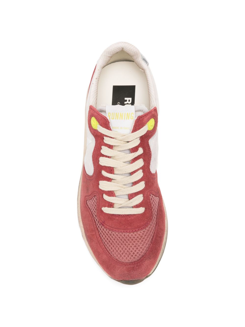 Silk and Nylon Perforated Leather Sneakers