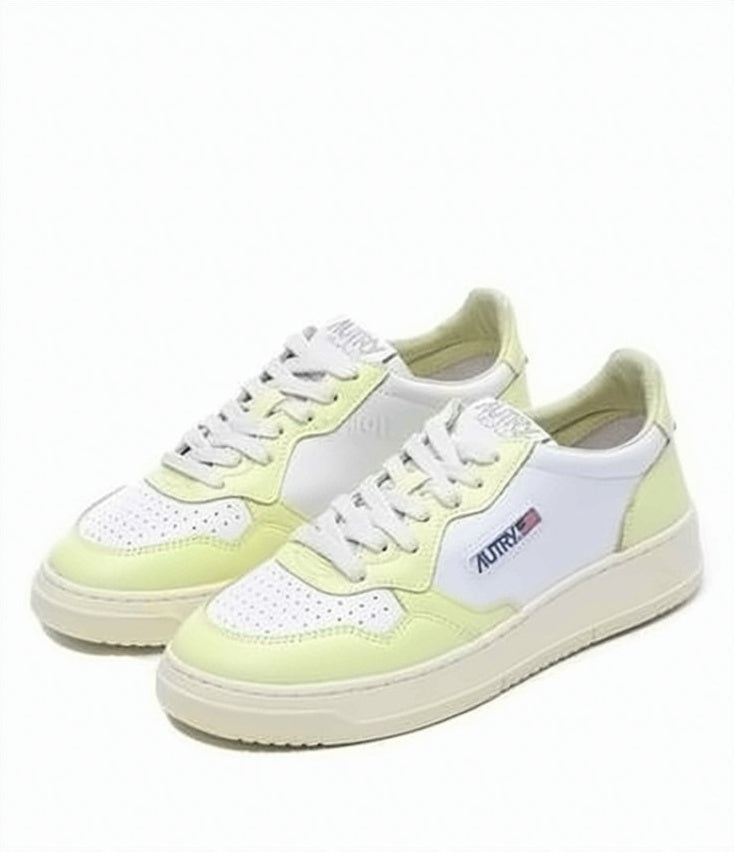 Low-Top Sneakers with Smooth Leather Upper