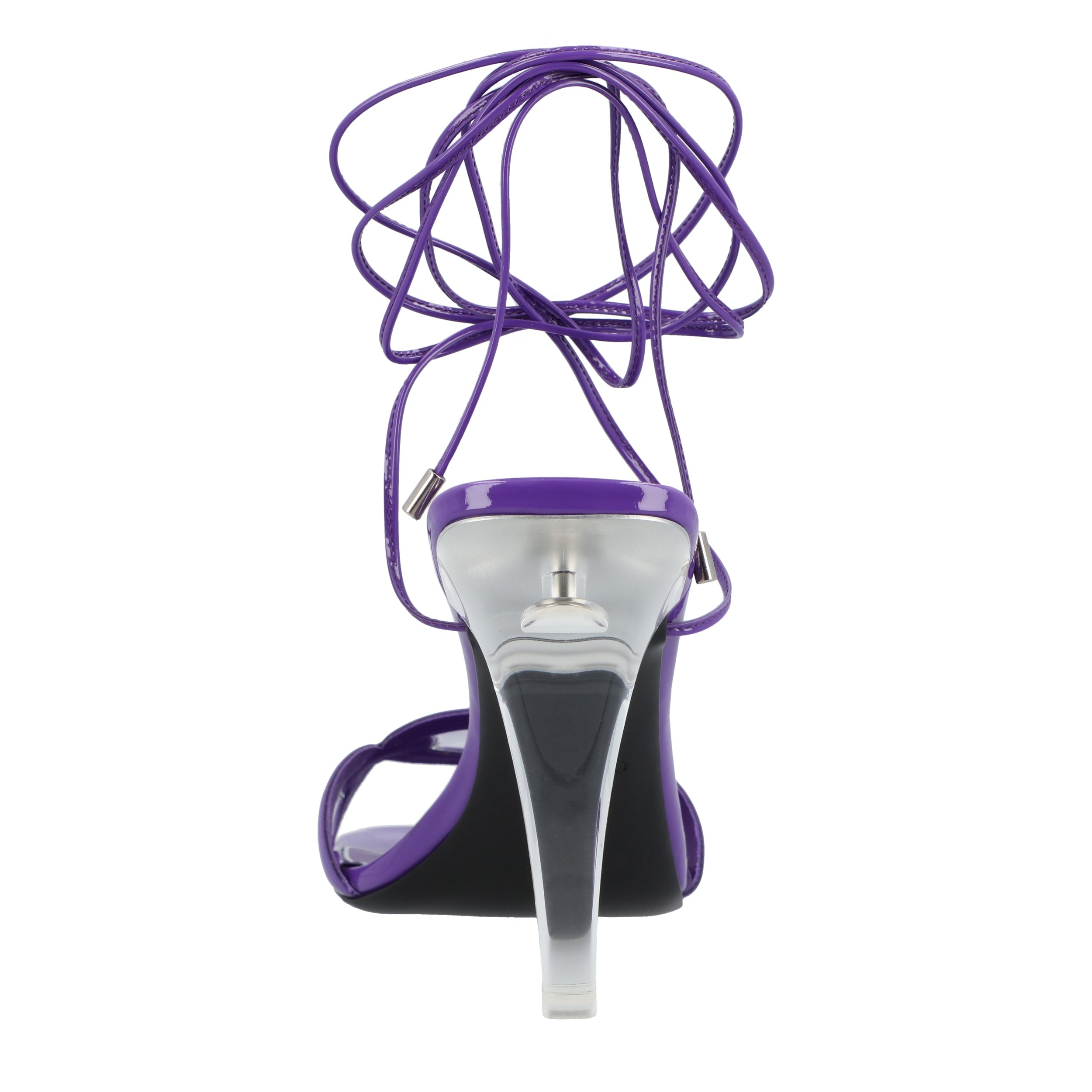 Purple Leather Chain Sandals Purple