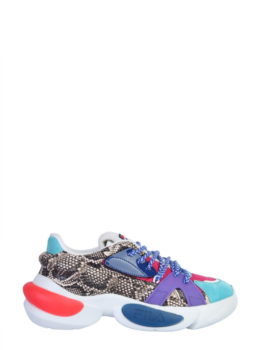 Multi-Color Chunky Sneakers With Tubular Sole
